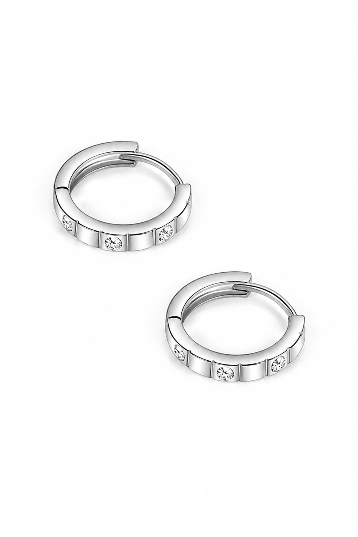 Stone Hoop Earrings