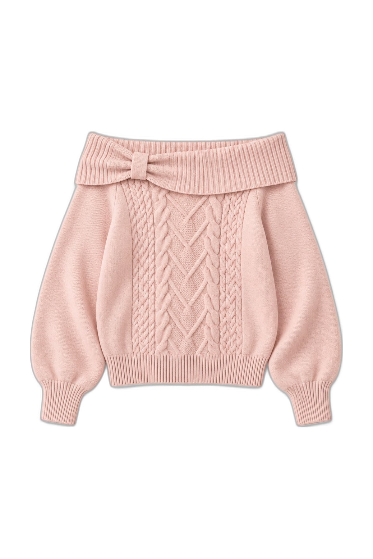 Knotted Off Shoulder Sweater