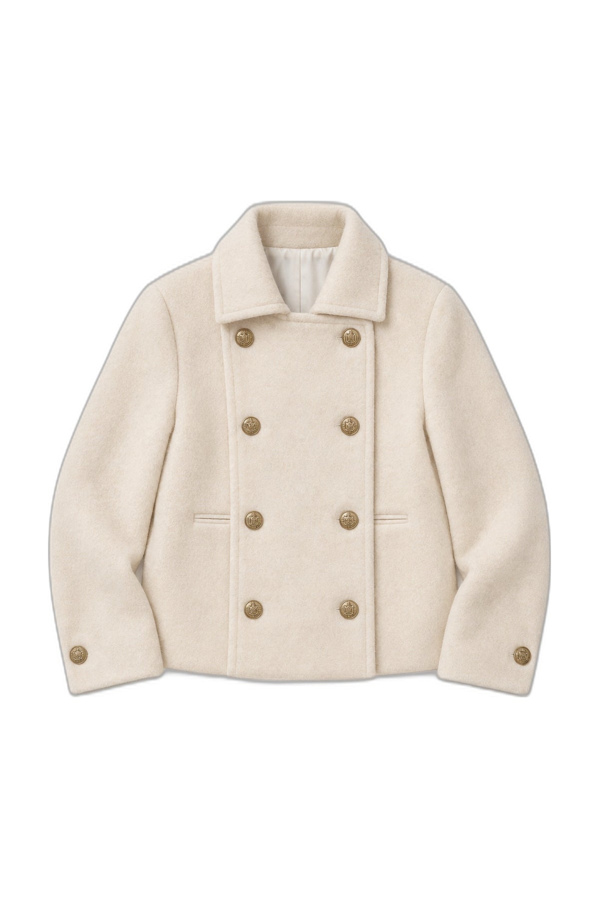 Double Button Boxy Coat