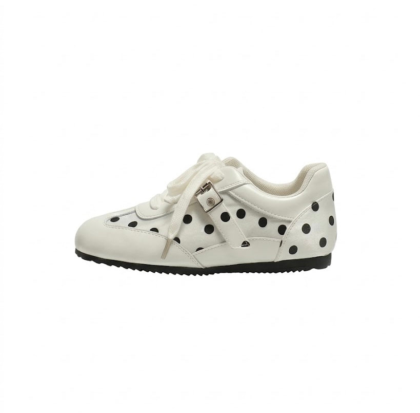 White Polka Dot Sneakers