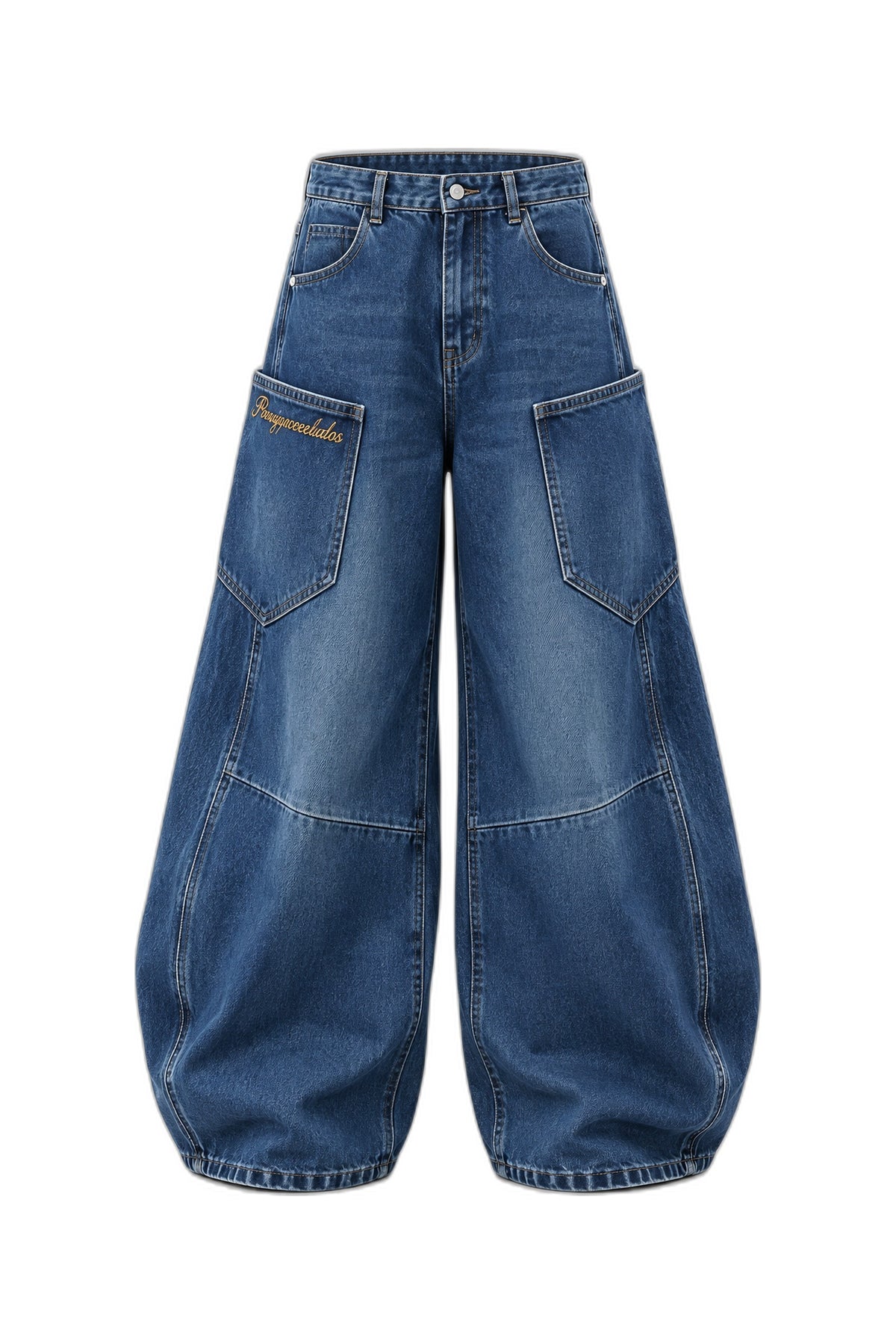 Contrast Stitch Cargo Pants