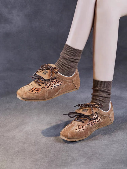 Chocolate Cowhide Sneakers
