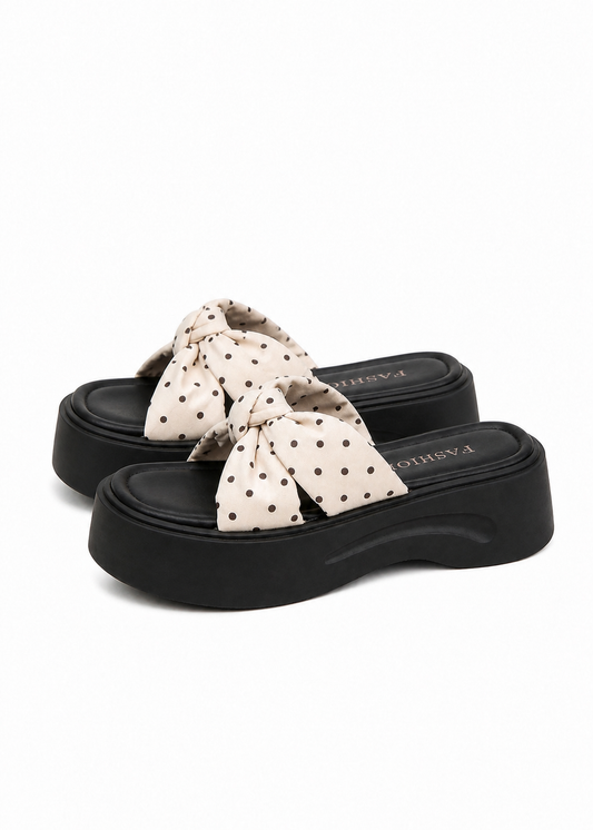 Daisy Dot Ribbon Sandals