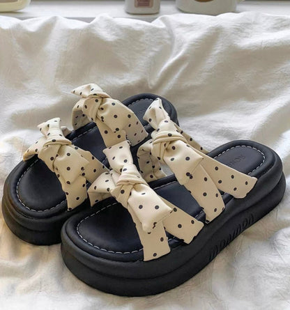 Polka Knot Sandals