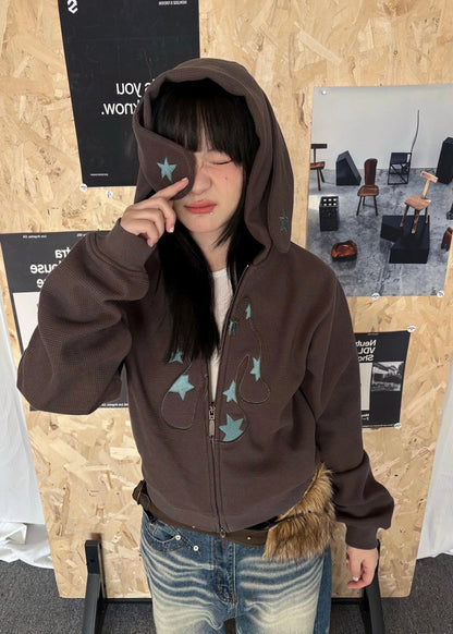 Waffle Starry ジップパーカー
