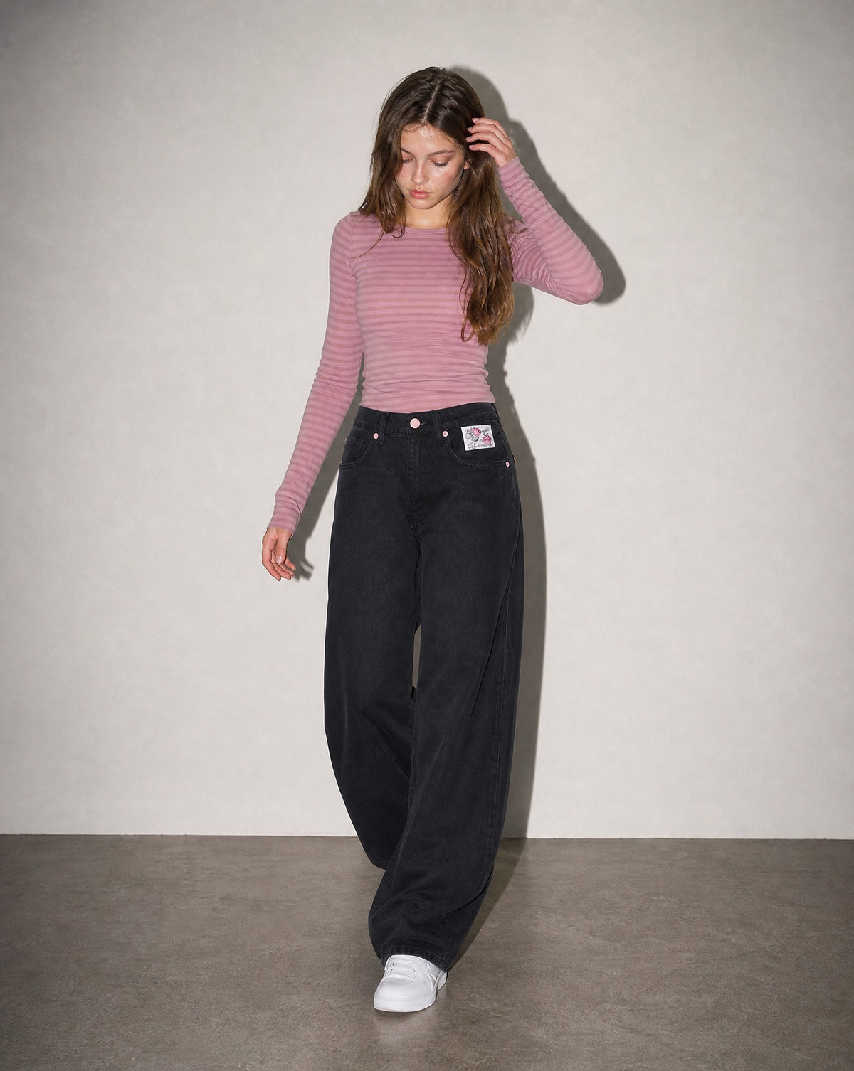 Pink Rivet Jeans