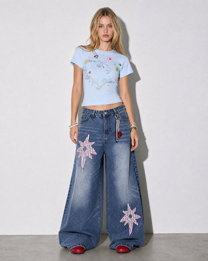 Stellar Patch Baggy Jeans