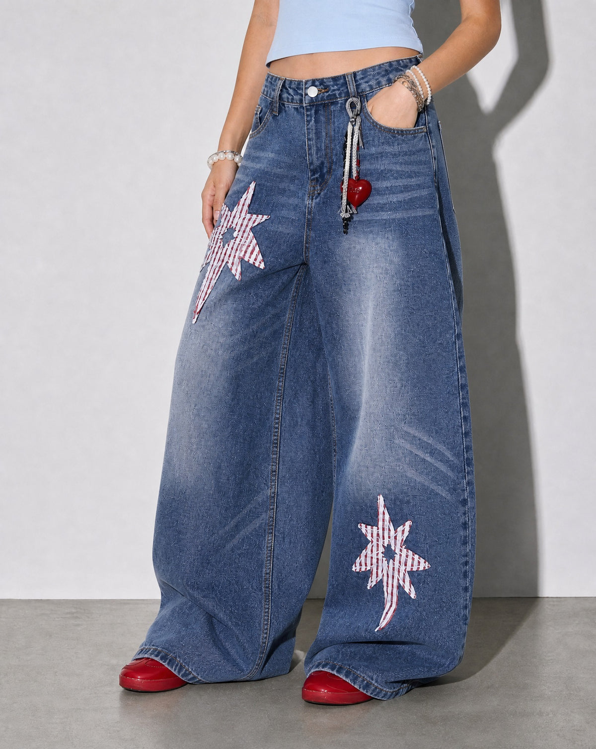 Stellar Patch Baggy Jeans