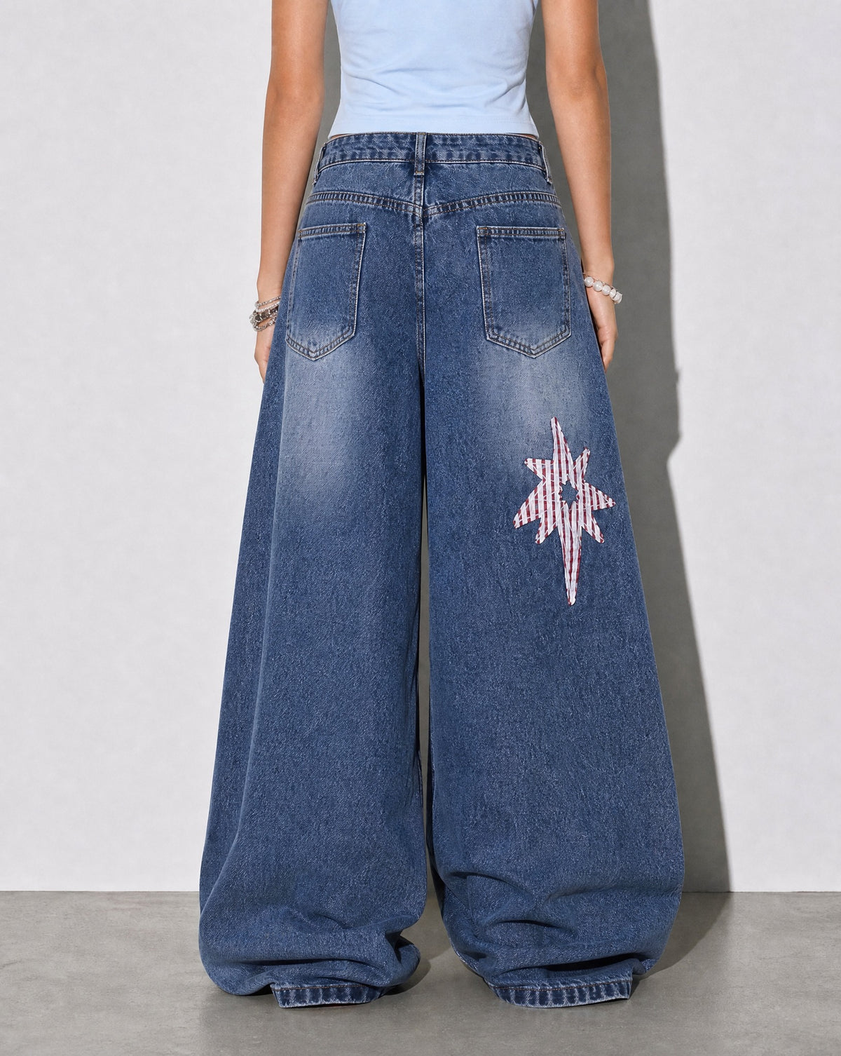 Stellar Patch Baggy Jeans