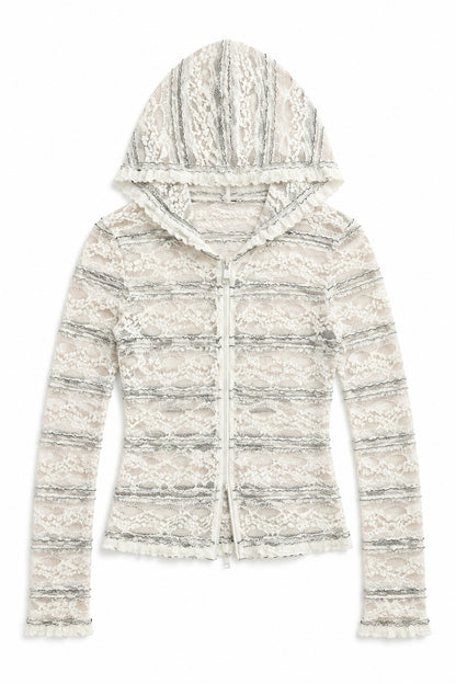 Sheer Lace Hoodie