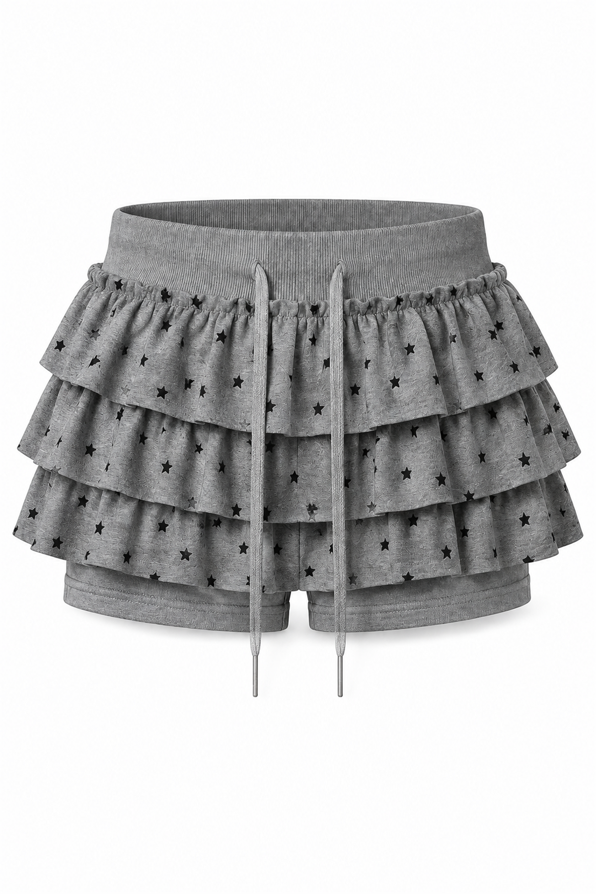 Star Tiered Skirt - GRAY