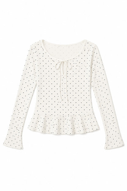 Polka Ruffle Top