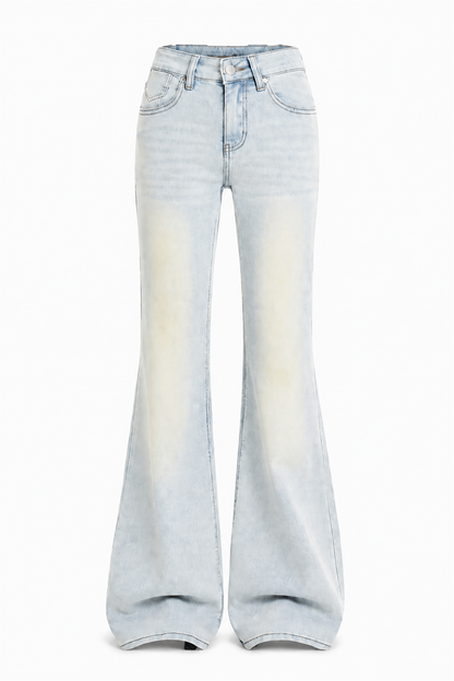 Faded Flare Jeans - LIGHT BLUE