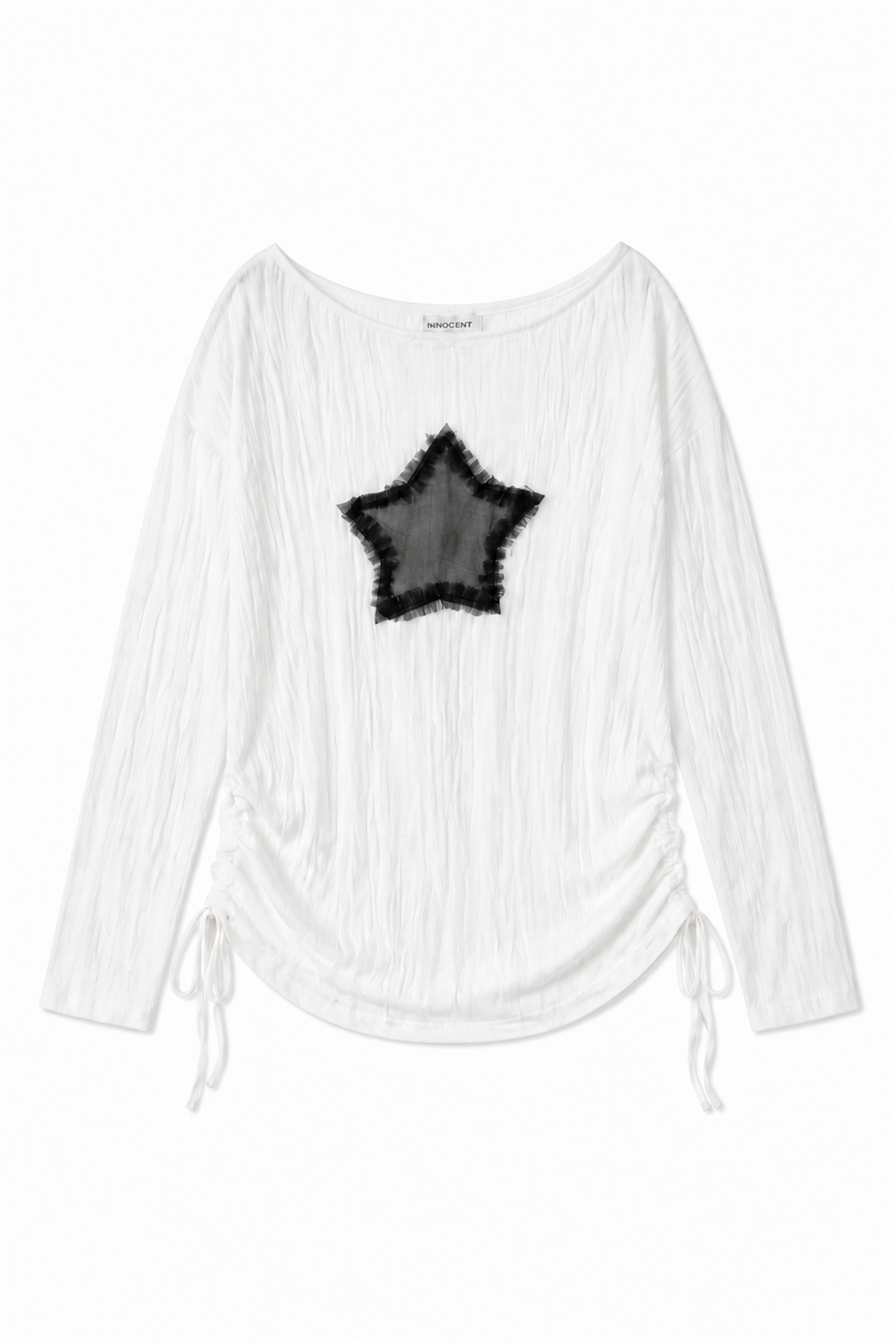 Fuzzy Star Top - WHITE