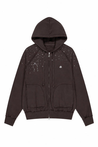 Bow Zip Hoodie