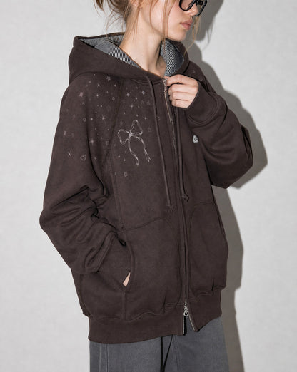 Bow Zip Hoodie