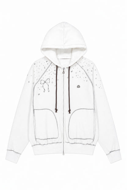 Bow Zip Hoodie