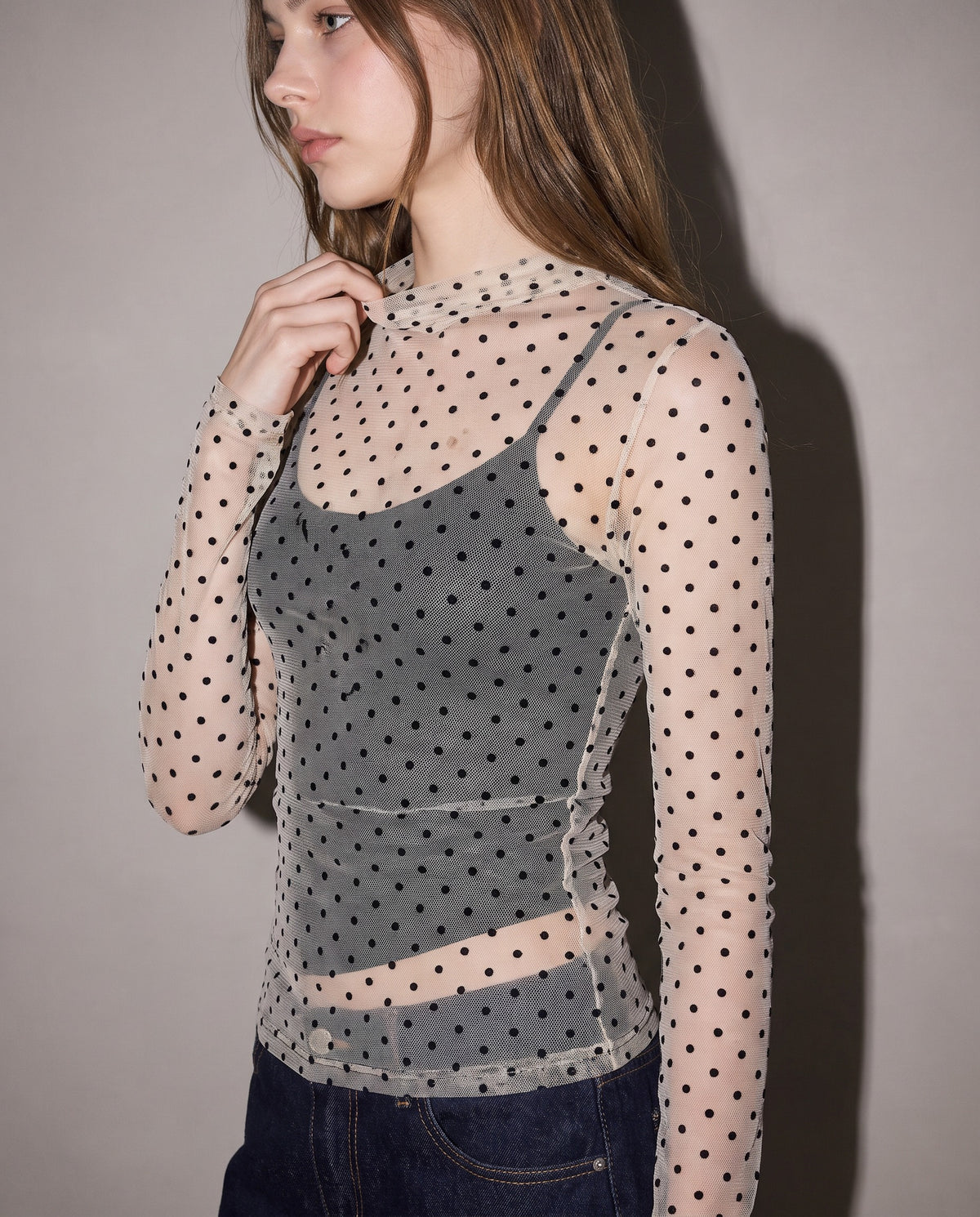 Sheer Dot Top