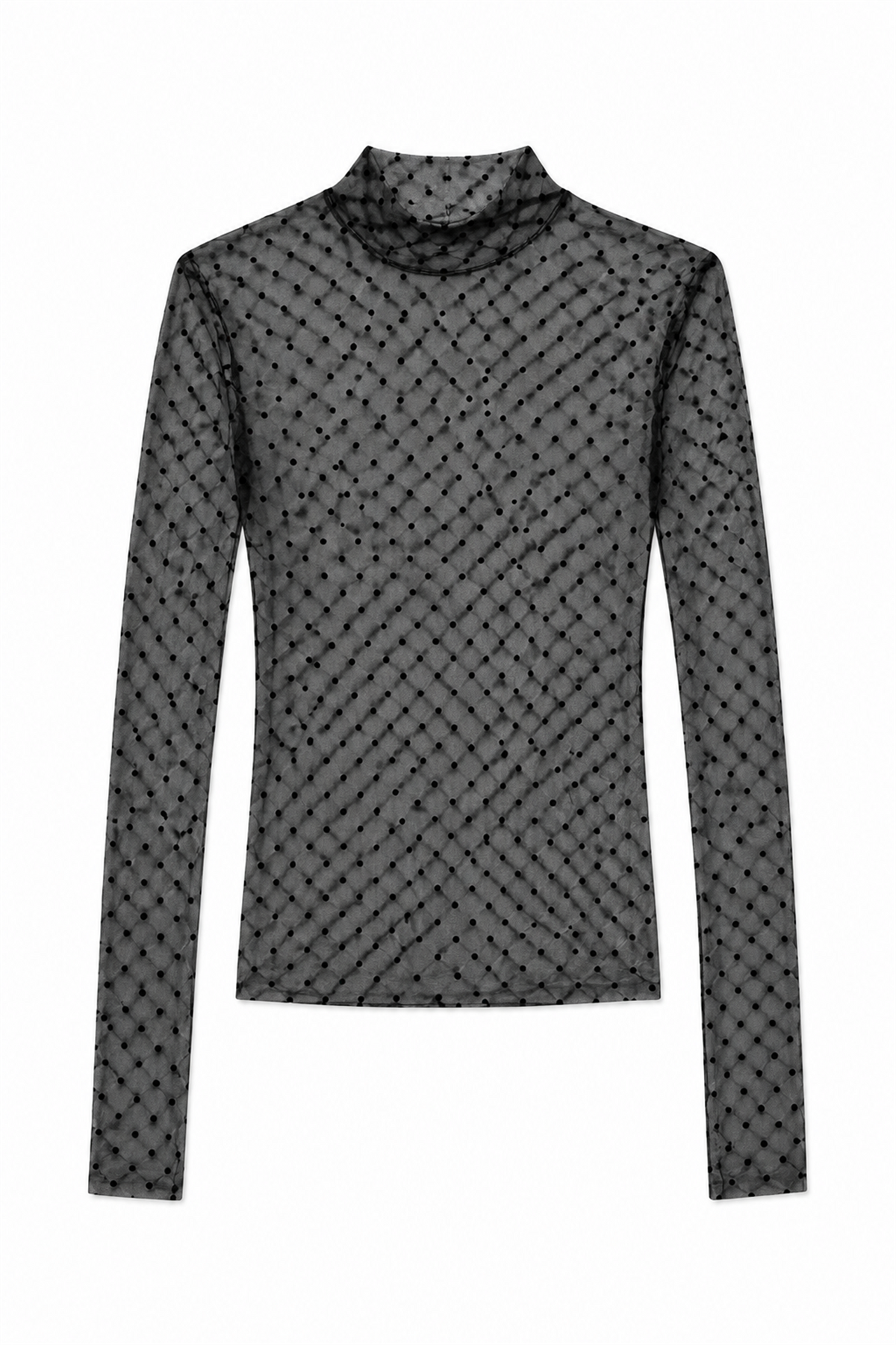 Sheer Dot Top - BLACK