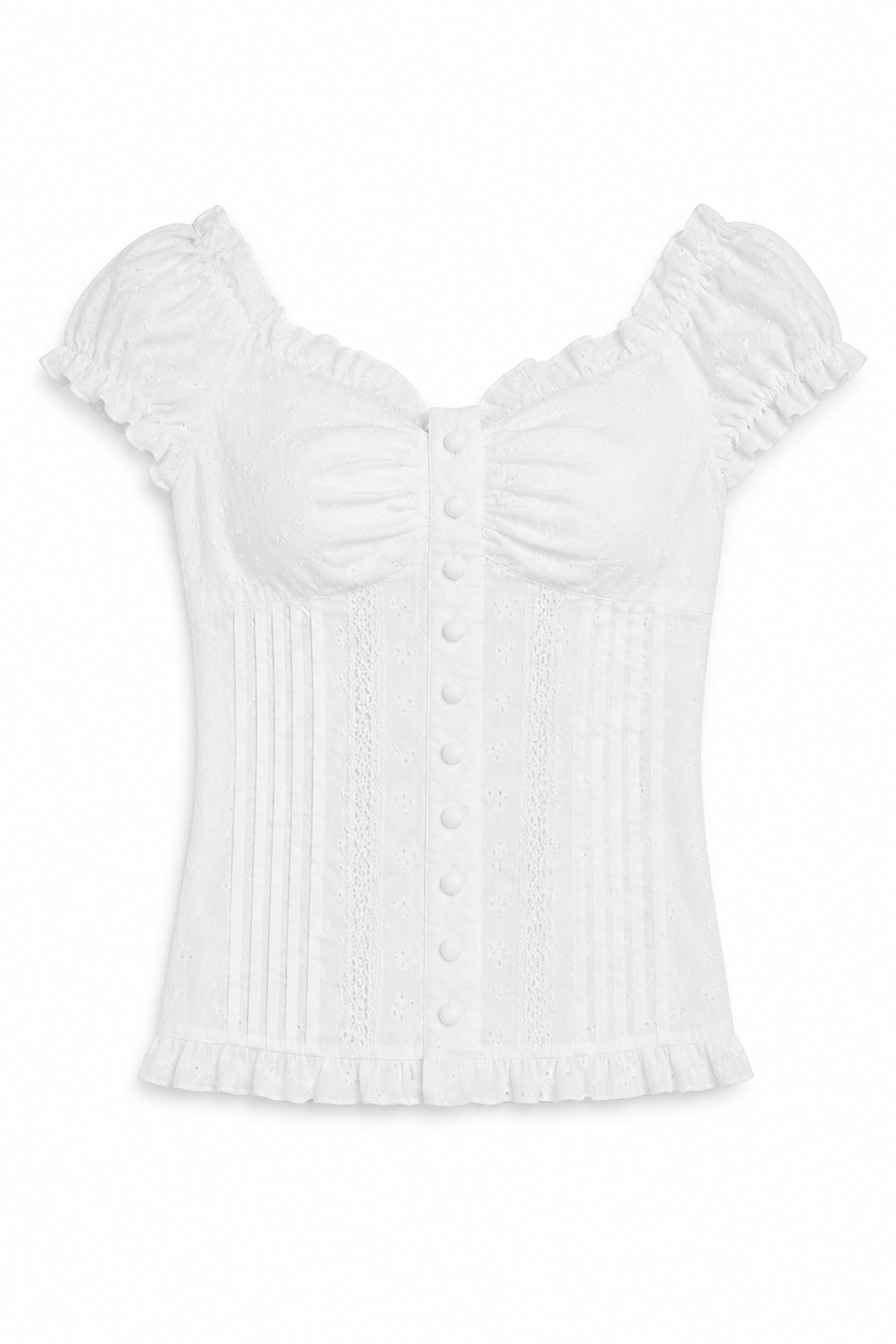 Eyelet Ruffle Blouse