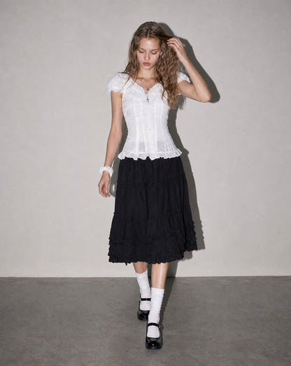 Ruffle Tiered Skirt