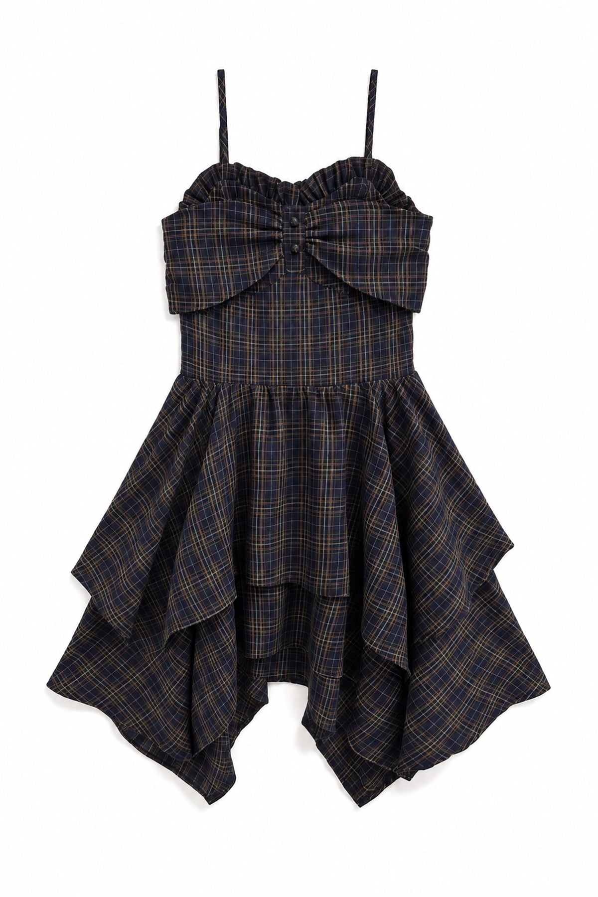 Plaid Ruffle Dress