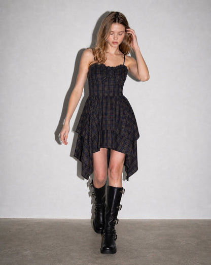 Plaid Ruffle Dress