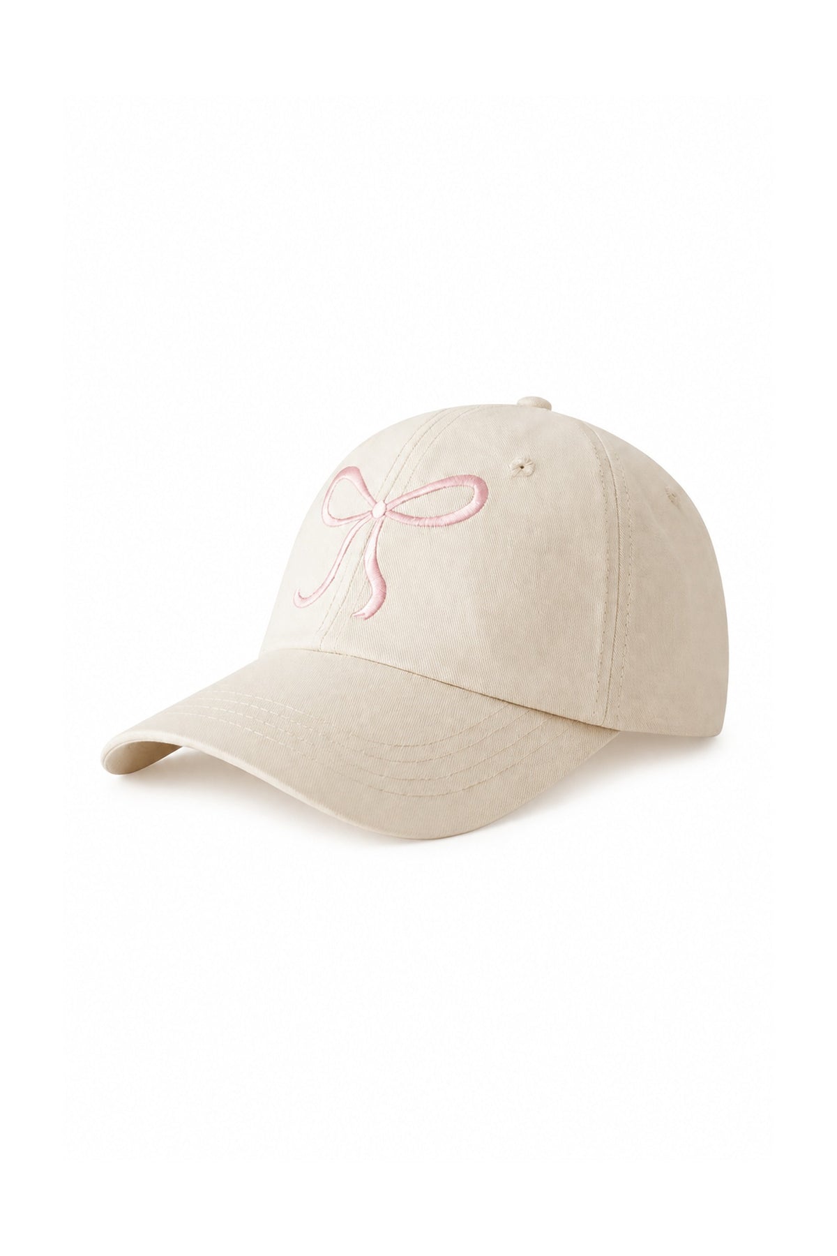 Embroidered Bow Cap