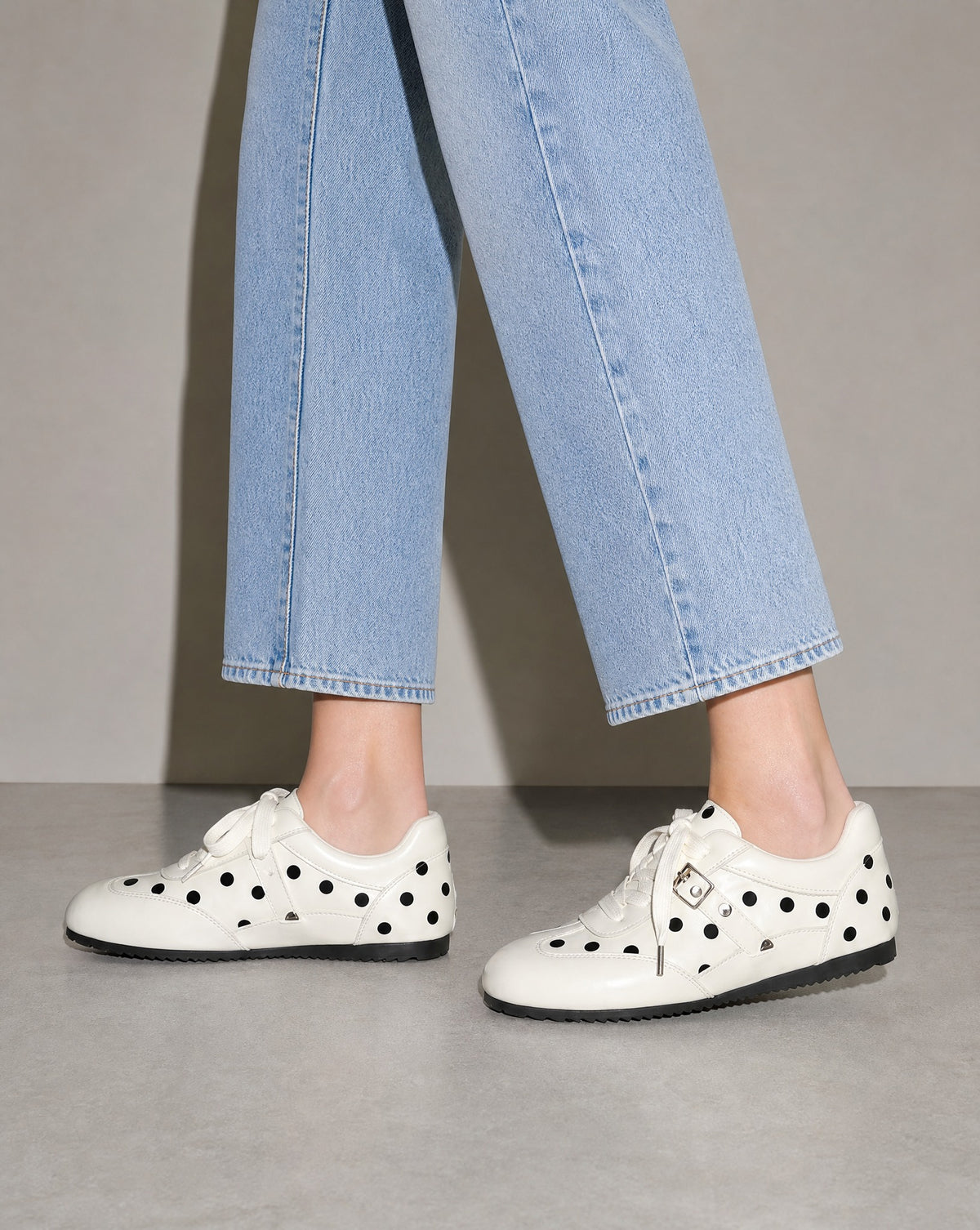 White Polka Dot Sneakers