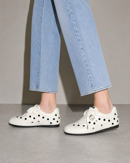 White Polka Dot Sneakers