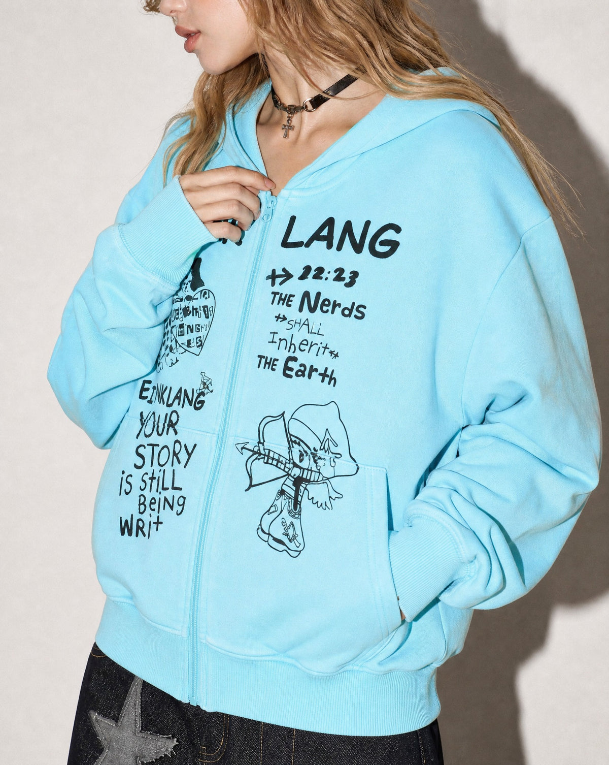 Graphic Zip Hoodie