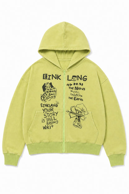 Graphic Zip Hoodie
