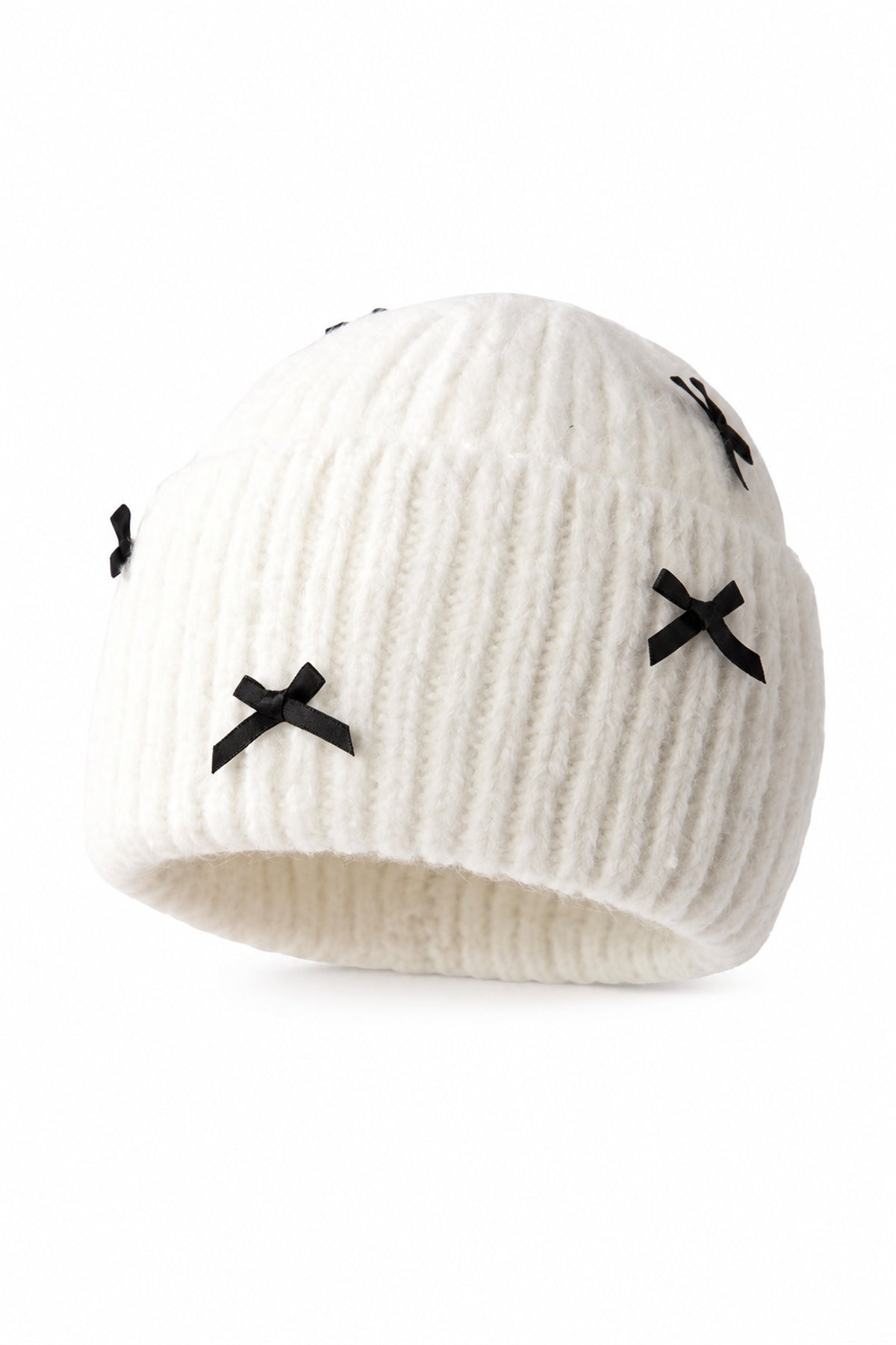 Satin Bow Beanie