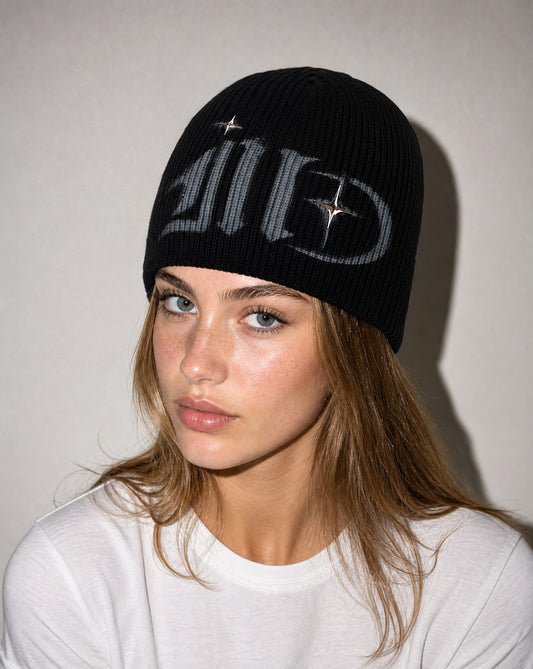 Spray-Painted Knit Beanie