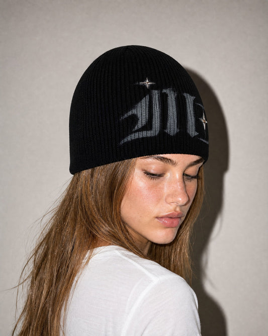 Spray-Painted Knit Beanie