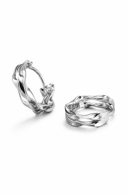 Wave Hoop Earrings