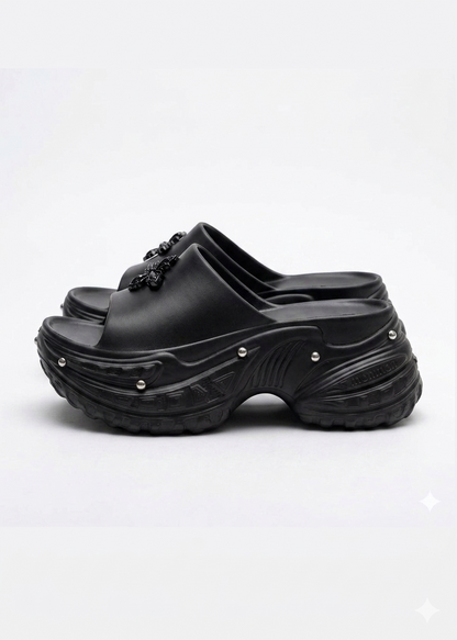 Y2K-Chrome-Butterfly Sandals +8cm