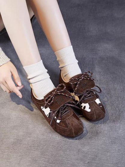 Chocolate Cowhide Sneakers