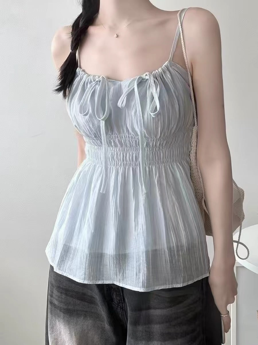 Shirring Chiffon キャミトップス