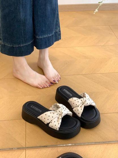 Daisy Dot Ribbon Sandals