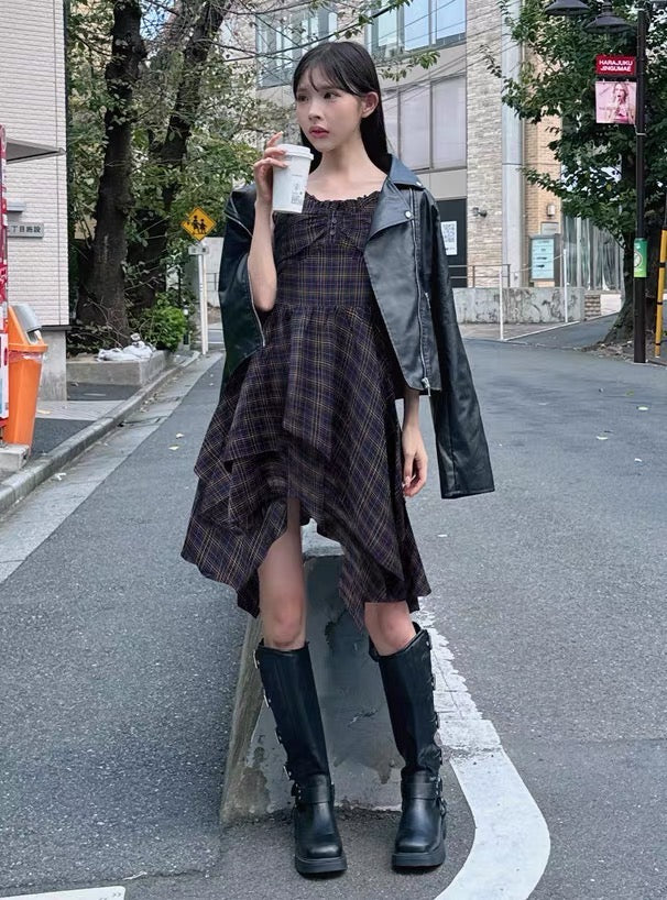 Dark Doll チェックワンピース
