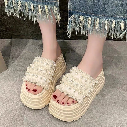 Pearl Glow Sandals +8cm