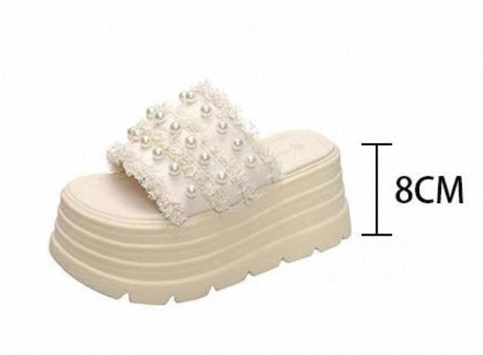 Pearl Glow Sandals +8cm