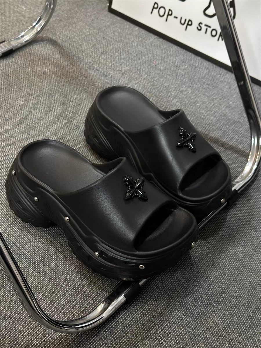 Y2K-Chrome-Butterfly Sandals +8cm