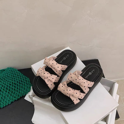 Polka Knot Sandals