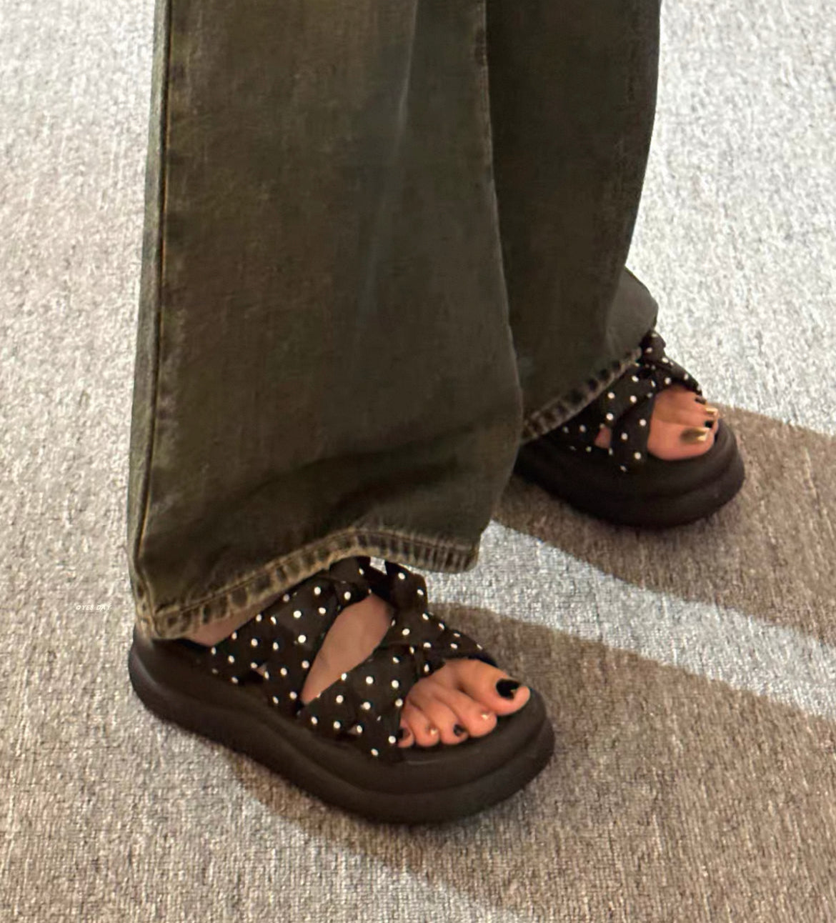 Polka Knot Sandals