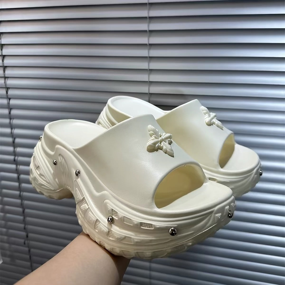 Y2K-Chrome-Butterfly Sandals +8cm