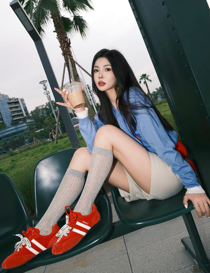 Faux Suede Low-Top Sneakers