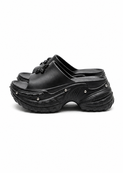 Y2K-Chrome-Butterfly Sandals +8cm
