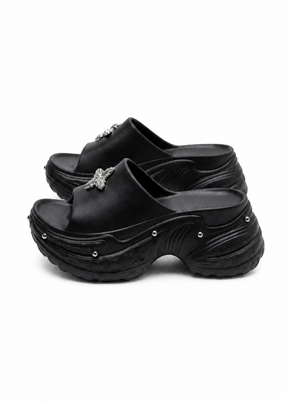 Y2K-Chrome-Butterfly Sandals +8cm